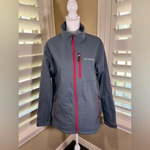 Columbia Men's Performance Jacket in Gray with Red Accents